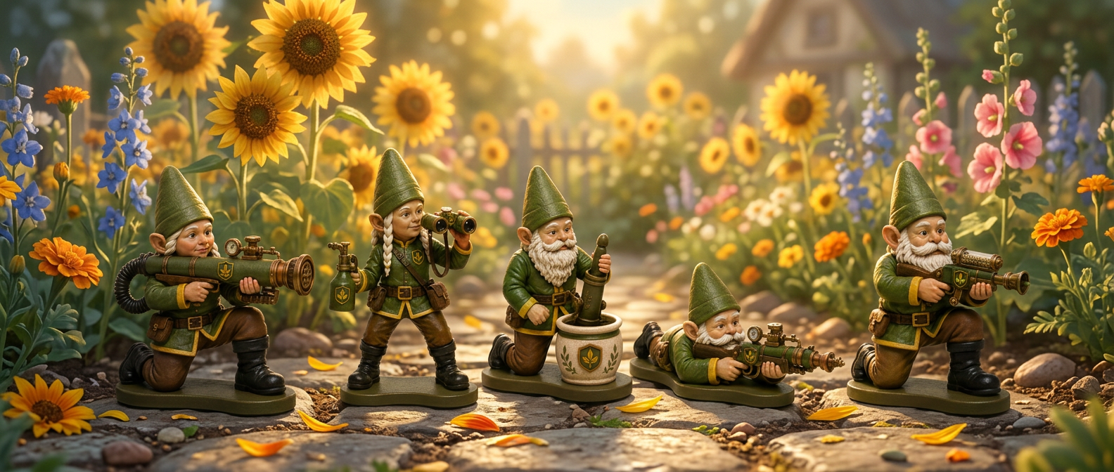 Bloomguard army in the backyard