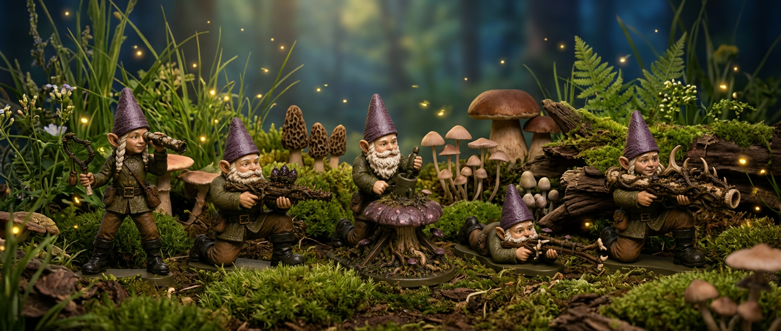 The Uncut army in the backyard